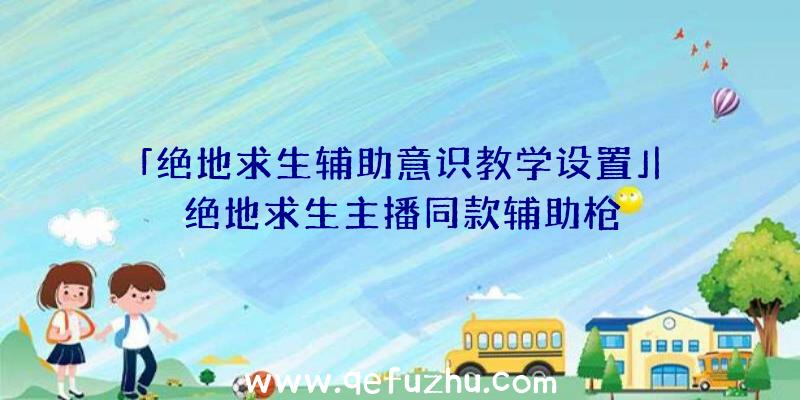 「绝地求生辅助意识教学设置」|绝地求生主播同款辅助枪